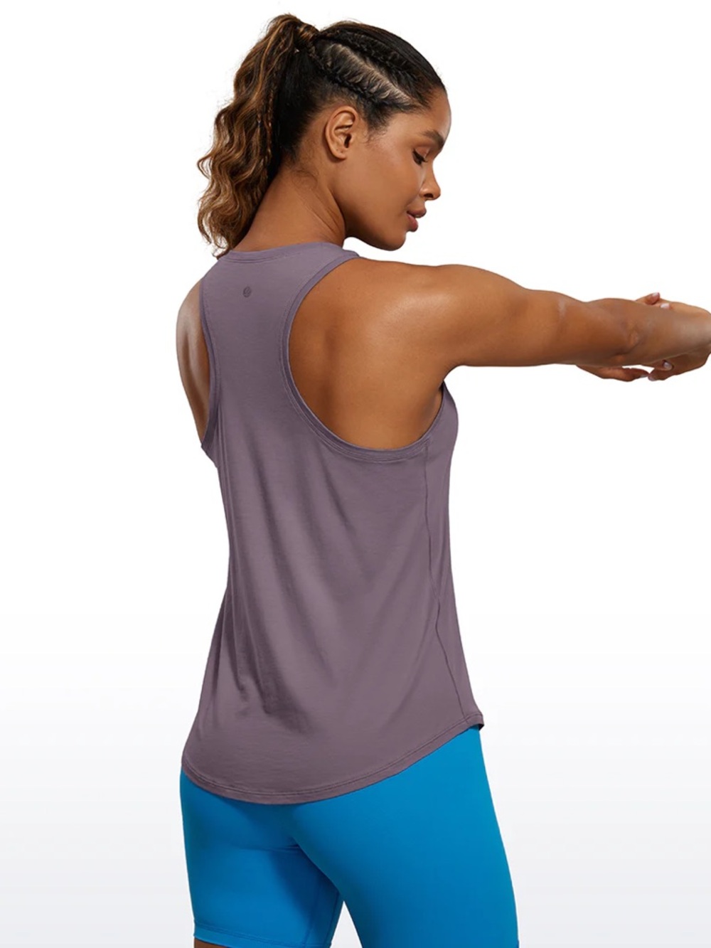 Pima Cotton Hip Length Racerback Tank - Picture 2 of 6